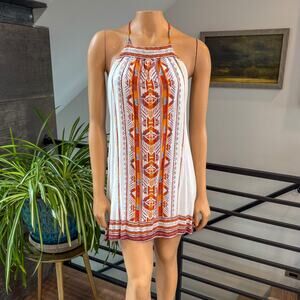 Urban Outfitters Ecote Gigi Mixed Print Aztec Boho T-Back Mini Dress - Medium